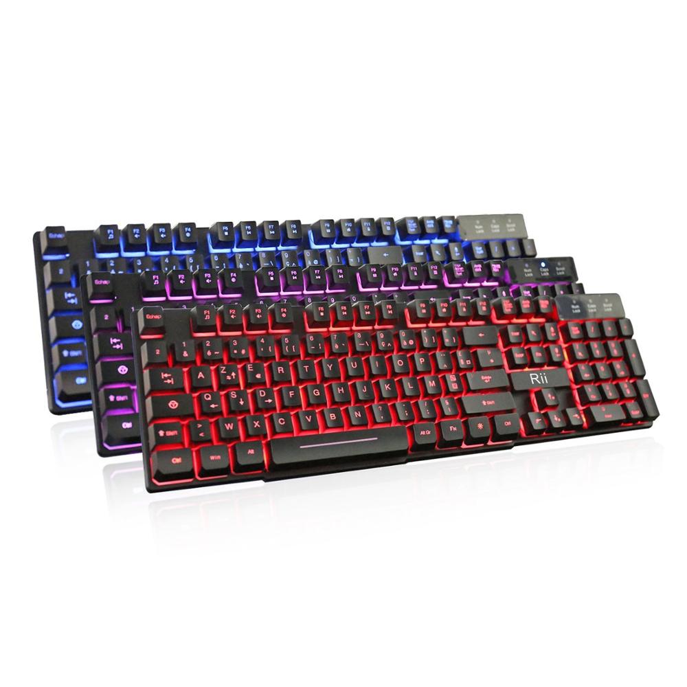 3-Color LED USB Wired Gaming Keyboard