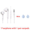 ]Earphone White for Samsung Galaxy S6 Wired Headset with Mic 3.5mm