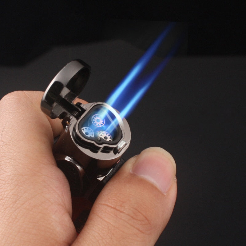 Visible gas Blue Flame Torch Turbo Lighter