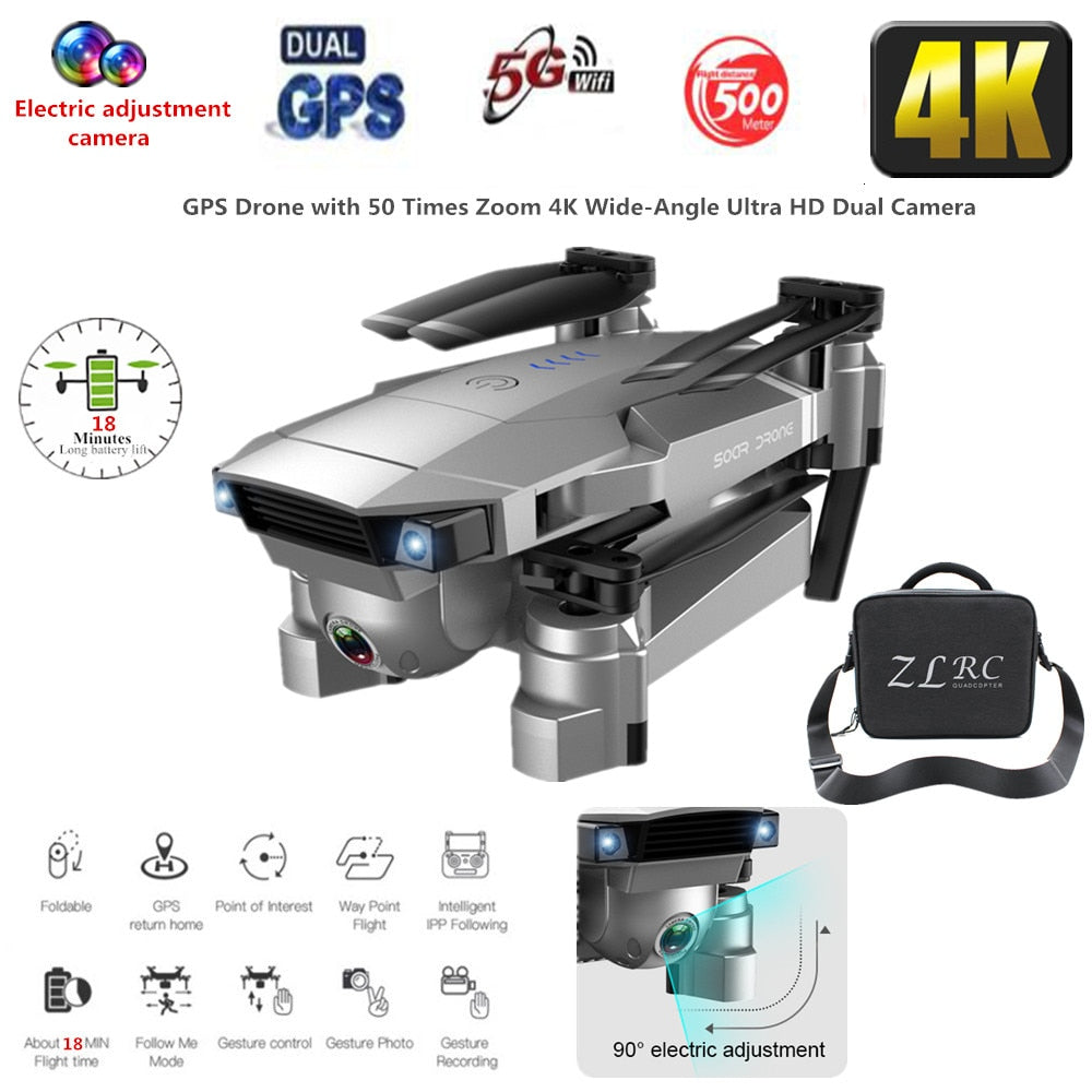 Best Drone GPS 4K 16MP HD Camera 5G Follow me WIFI FPV RC Quadcopter