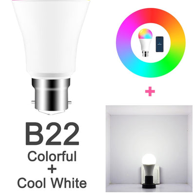15W WiFi Smart Light Bulb B22 E27 LED RGB Lamp