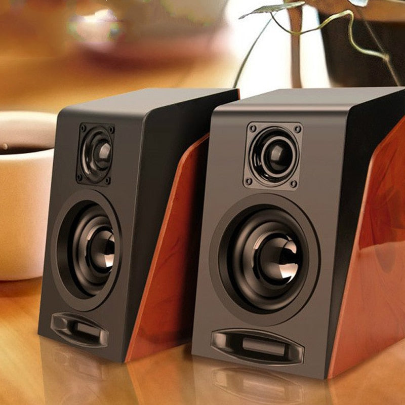 USB Wired Wooden Combination Speakers for PC