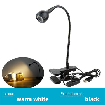 USB Power Supply Desk Lamp with Clip Holder