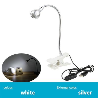 USB Power Supply Desk Lamp with Clip Holder