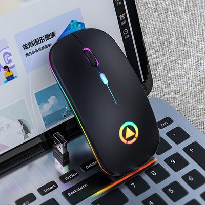 Rechargeable Mouse Wireless Silent LED Backlit USB Optical