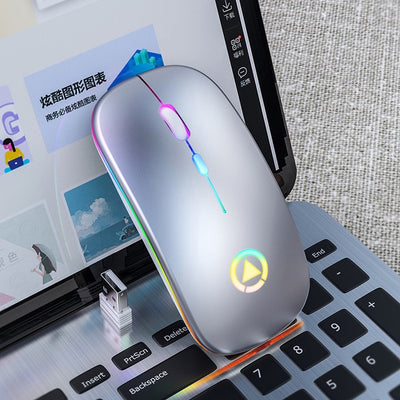 Rechargeable Mouse Wireless Silent LED Backlit USB Optical