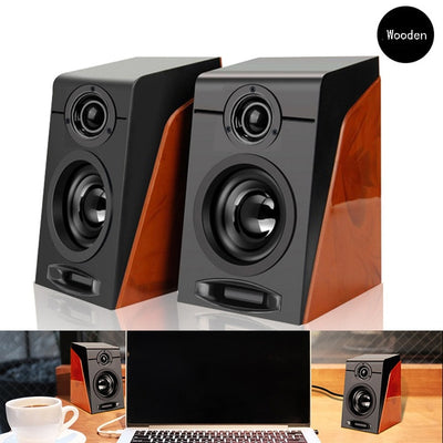 USB Wired Wooden Combination Speakers for PC