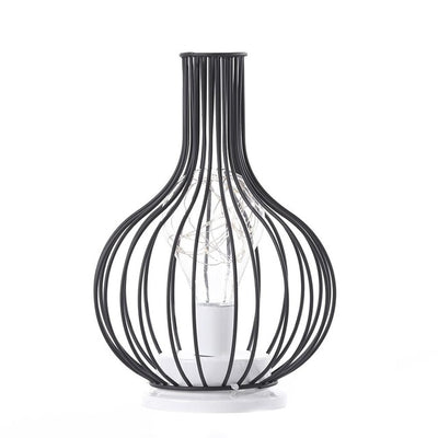 Retro Iron Winebottle Art Minimalist Hollow Table Lamp
