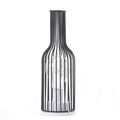 Retro Iron Winebottle Art Minimalist Hollow Table Lamp