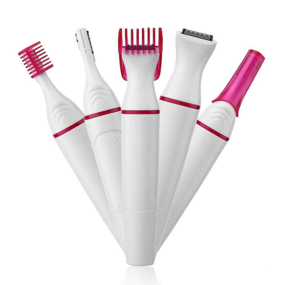 Multi function electric epilator 5 in 1 woman face underarm  female eyebrow trimmer