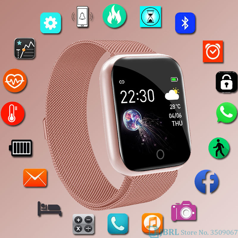 Fashion Stainless Steel Smart Watch for Women and Men