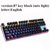 Mechanical Keyboard 87 keys Blue Switch Gaming Keyboards