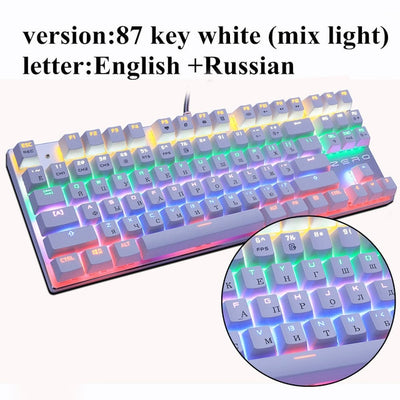 Mechanical Keyboard 87 keys Blue Switch Gaming Keyboards
